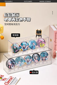 吧唧展示架金属徽章谷子纪念币展示柜透明防尘勋章金牌奖牌收纳盒