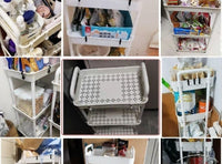 小推车置物书架移动多层厨房卫生间储物架加厚落地婴儿零食收纳架