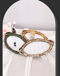 Vintage Resin Photo Frame, Oval Ornate Border for Wall or Desk Display, European Themed Home Decoration Piece