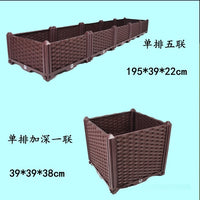 家用蔬菜种菜盆阳台长方形特大室外种植箱种菜箱家庭塑料花盆花槽