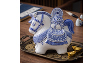 Horse Piggy Bank Ceramic Horse Change Bank Porcelain Style for Collectors, Shelf, Desk
