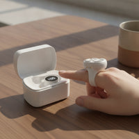 Multi-Function Finger Controller with Charging Case Wearable Finger Controller with Charging Case Rechargeable Page Turner Compact for Content Creators, Presenters, Recording Recording, Selfies
