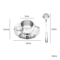 Coffee Mug and Plate Set Lightweight Double Wall Espresso Cups Recyclable