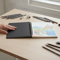 Hardcover Sketchbook A3/A4/A5, 80 Sheets, 100gsm Paper, Black