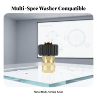 M22 to 1/4 Quick Connect Adapter Leak-Tight M22 Female to 1/4 Female Adapter High Temperature Resistant Pressure Washer Quick Coupler