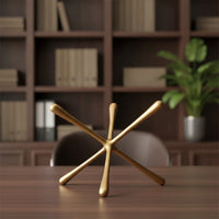 Tabletop Sculpture Minimalist Tabletop Decor Lustrous Table Art Decoration for Bookshelf, Entryway Console