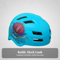 Ventilated Board-Ridingand Design Helmet Solid Shell Protection Versatile-Sport Helmet with Handprint Graphic Impact Resistant Shielded Gear for Males