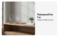 3 Pieces Eid Mubarak Acrylic Standee Tabletop Display Arch-Shaped Acrylic Plaque