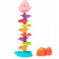 Ball Drop Toy with Launcher 9-Level Spiral Structure Ball Drop Toy Multicolor Plastic for Toddlers, Playroom, Home