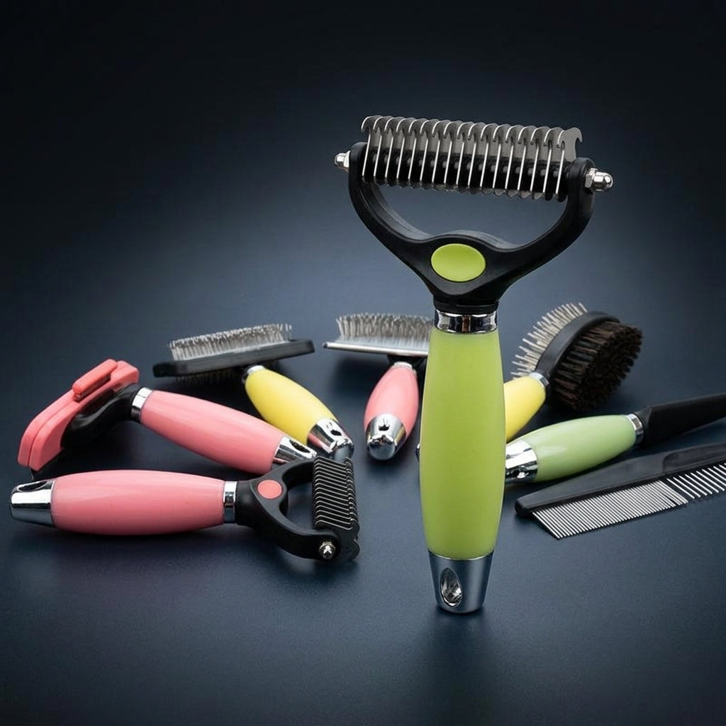 Cat Brush and Dog Brush for Pet Hair Removal, Dog Grooming Brush with a Fixed Silicone Handle, Soft Silicone Cat Grooming, Rubber Bath Brush