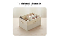 Lidded textile Box Large Capacity Lidded Clothing container Stackable for Dorm Room