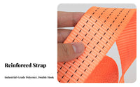 Ratchet Lashing Strap High Load Capacity Ratchet Securement Strap Secure Locking Mechanism Double J Hook Securement Strap for Movers, Trailers