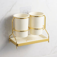 Wall-Mounted Organizer and Chopstick Holder with Lid, Stainless Steel Spoon Storage Rack, 2 Compartment Utensil Holder for Kitchen Wall Storage