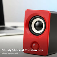 2 Pieces Universal Serial Bus-Powered Speaker Set Widely Compatible Desktop Speakers for Students