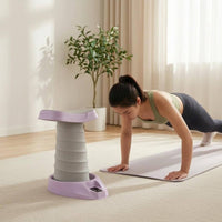 Molded Plastic Push-up Assist Assistant Ribbed Column Freestanding Push-up Stand Matte Finish Exercise Handles Curved Top for Floor Use