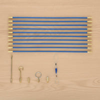 10 Pieces Flexible Fiberglass Wire Pulling Rods Wear-Resistant Wire Pulling Rods Slim Cable Pulling Rods Tape Kit Low Friction for Electricians