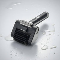 Built-in Light Electric Grill Brush Cylindrical Motorized Bbq Brush Rechargeable Outdoor Cleaning Tool Metal Housing for Barbecue Grates