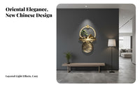 Easy to Install Chinese Aesthetic Backlit Wall Decor Premium Materials Chinese Aesthetic Illuminated Mural Wireless Control LED Landscape Wall Art Symbolic Beauty for Homeowners, Interior Designers, Entryway, Corridor, Living Room, Staircase