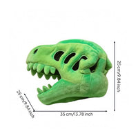 Cuddly Dinosaur Skull Open Jaw Wearable Dinosaur Skull Stitched Eye Openings Costume