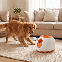 Sleek Automatic Ball Launcher Compact Dog Ball Launcher with Foam Balls Sturdy Fetch Toy for Dogs, Pets, Home, Living Rooms, Apartments