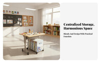 Rolling Desk-Side Book container With casters accessibleTop organizer Wheeled for Students, Kids