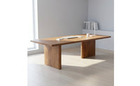 Natural Grain Solid Wood Dining Table Minimalist Wooden Dining Table Sturdy for Families, Kitchen, Study