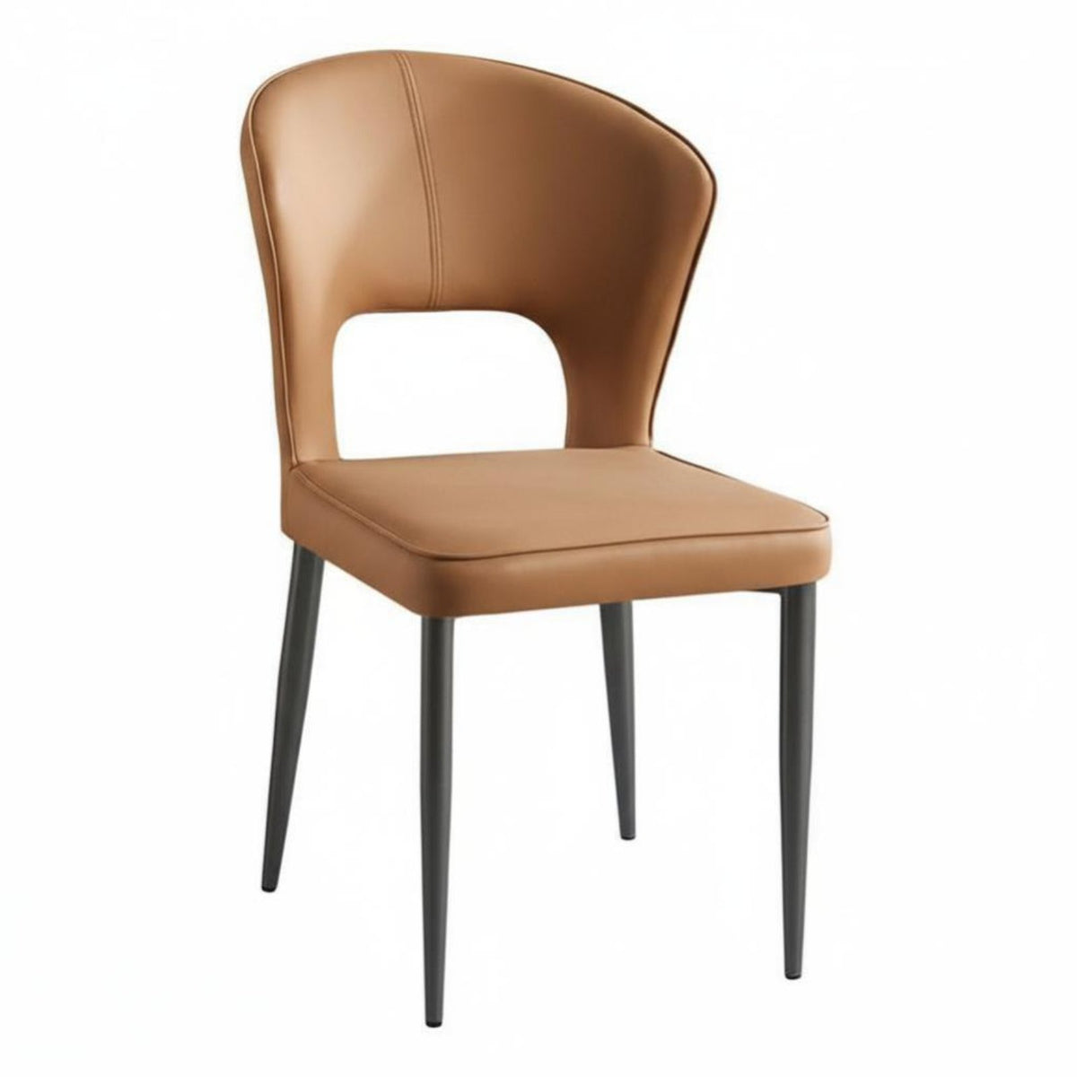 Nordic Design Curved spinerest Side Chair Modern design Dining Seat Soft Upholstery Home Furnishing firm support Foam padding for Homeowners, Interior Decorators, Adults, Living Room, Kitchen, Bedroom