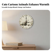 Non-Ticking Silent Wall Clock Quartz Movement Silent Analog Clock Battery Operated for Homeowners, Pet Owners, Living Room, Bedroom, Nursery