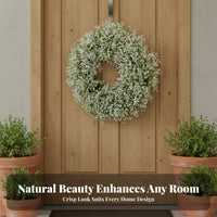 35cm Artificial Flower Wreath Everlasting door Floral Wreath House Decoration for Homeowners, Interior Decorators, Indoor, Garden