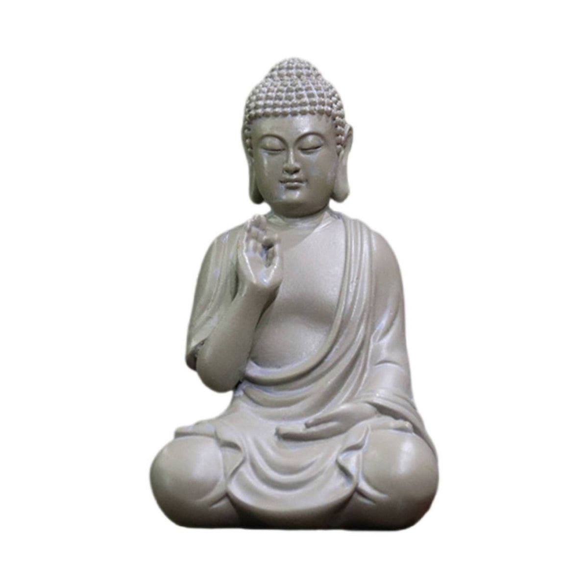 Miniature Meditating Buddha Figurine Zen Buddha Figurine Matte Decor Smooth for Meditation Corner