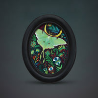 Oval Picture Ebony-Hued Oval Frame Decorative for Wall Hanging