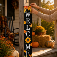 Thanksgiving Sunflower Maple Leaf Porch Banner Door Decoration
