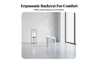 Minimalist design Molded Armless Dining Chair Easy to Clean Molded Shell Chair Lightweight Seating Furniture long-ultimateing for Business Owners, event Planners, Office, Kitchen, Patio, Garden