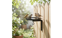 Wall-Mounted Bird Bath with Hook Metal Wall Bird Bath Long-Lasting for Patio