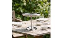 Pedestal Cake Stand Stainless Steel Cake Stand with Pedestal Mirror-Polished Silver for Hosts, Afternoon Tea, Parties