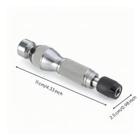 Screwdriver Handle with Bit Holder Knurled Grip Locking Bit Driver Compact Manual Screwdriver Holder for Handymen