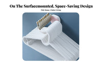 Space-Saving Folding Wall Hanger Multi-Functional Foldable Hanger Stacker Retractable Design Clothes Rack Drilldrilling-without Drilling Installation for Apartment Dwellers, Homeowners, Balcony, Bathroom, Small Areas, Bedroom