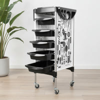 Salon Trolley Cart Swivel Hairdresser Trolley Sturdy Salon Cart with Wheels for Hairdressers, Stylists