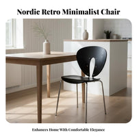 Stackable Shell spine Chair Nordic design Household Furniture Vintage Aesthetic Accent Stool Space-Saving Design for Apartment Dwellers, Interior Decorators, Homeowners, Dining Room, Kitchen, Home Office, Restaurant