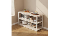 Large Capacity Microwave Oven Stand Stable and Sturdy Kitchen Island Workbench Heavy Duty Utility Table Adjustable Shelves for Pantry