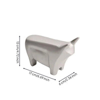 Bull Sculpture Faceted Geometric Bull Statue Silver-Toned Decorative Piece for Understated Decor Fans, Art Collectors, Tabletop