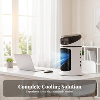 Portable Air Chiller Cools and Humidifies Desktop Air Chiller Multi-Functional Function Desktop Cooling Fan for Students, Office Workers, Dorm Room