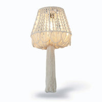Boho Lampshade with Tassel Bohemian Macrame Lampshade Macrame Lamp Shade Textured Tassel Lamp Shade Cotton Rope for Bedroom
