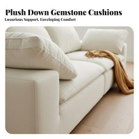 Plush configurable Couch Down Feather Filling Sectional Sofa billowyLike Comfort Household Furniture for Families, Homeowners, Living Room, Lounge Area