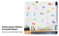 Cartoon Easter Wall Sticker Easy to Apply children's Room Wall Art Reusable Peel and Nursery Decal for Families, Parents, Walls, Playroom, Refrigerator