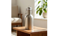 Reusable Metal Bottle with Swing-Top Homebrew Swing-Top Bottle Barware Beverage Container Compact for Home Bar, Picnics