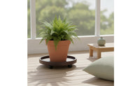 Easy to Move Rolling Plant Mover Movable Plant Pot Tray with Wheels Heavy Duty Mobile Flowerpot Saucer Sleek Profile for Gardeners, Balcony, Indoor Garden, Living Room