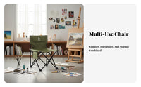 Compact Outdoor Sketching Stool Multi-Functional Collapsible Artist Chair with Backrest Sturdy Lightweight Folding Chair Long-Lasting for Art Students, Artists, Campers, Picnics, Hiking, Beach