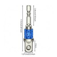 Cr-V Steel Hex Shank Adapter Bit Electroplated Hex to Square Adapter Anti-Detachment Socket Converter Forged Metal