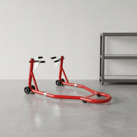 Motorcycle Repair Stand Adjustable Width Motorcycle Wheel Lift Stand Stable Support for Mechanics, DIY Enthusiasts, Circuit Practice, Winter Storage